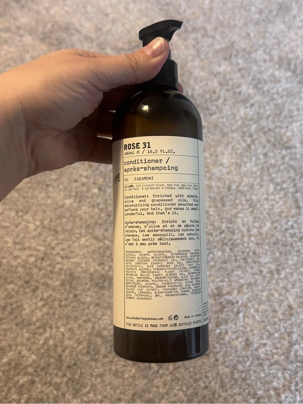 New Le Labo Rose 31 Conditioner - 16.231 oz - 480 ml